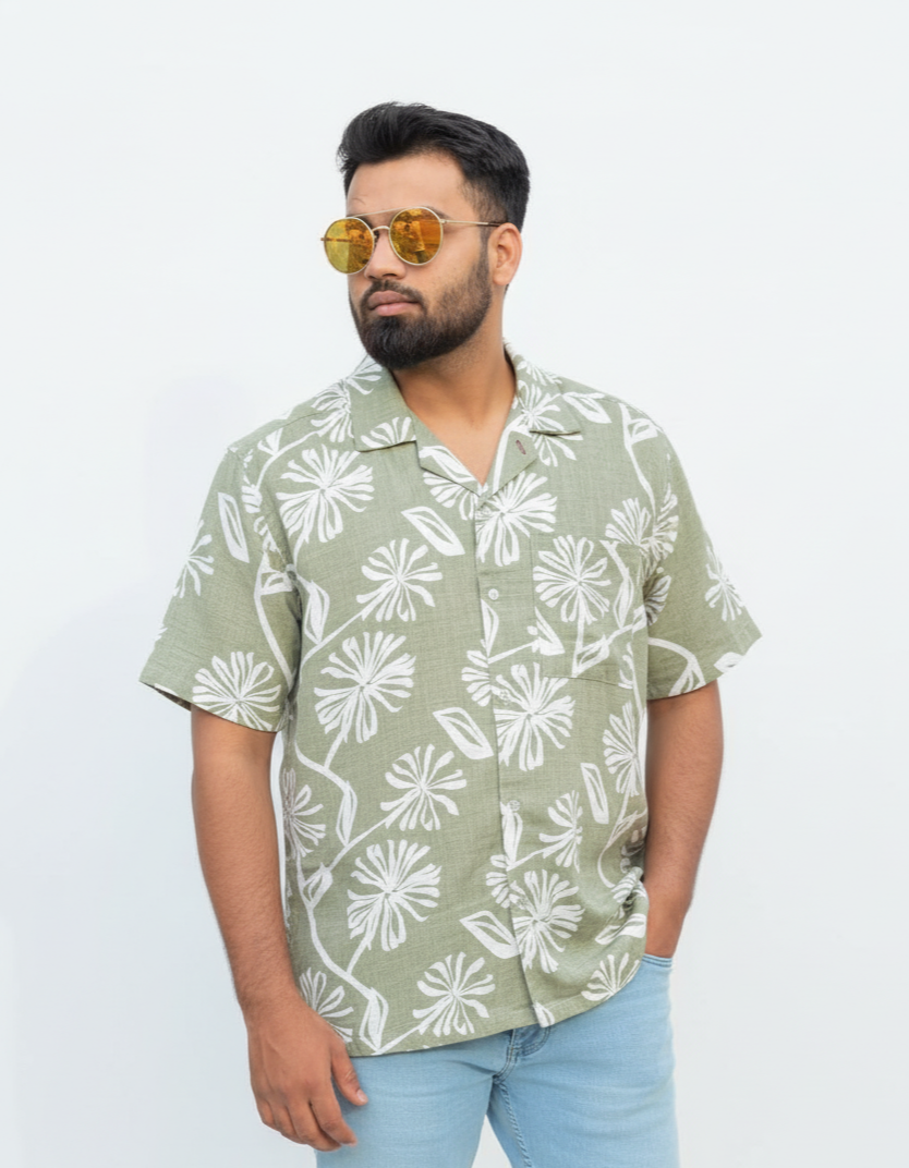 Short Sleeve Coral Reef Floral shirt