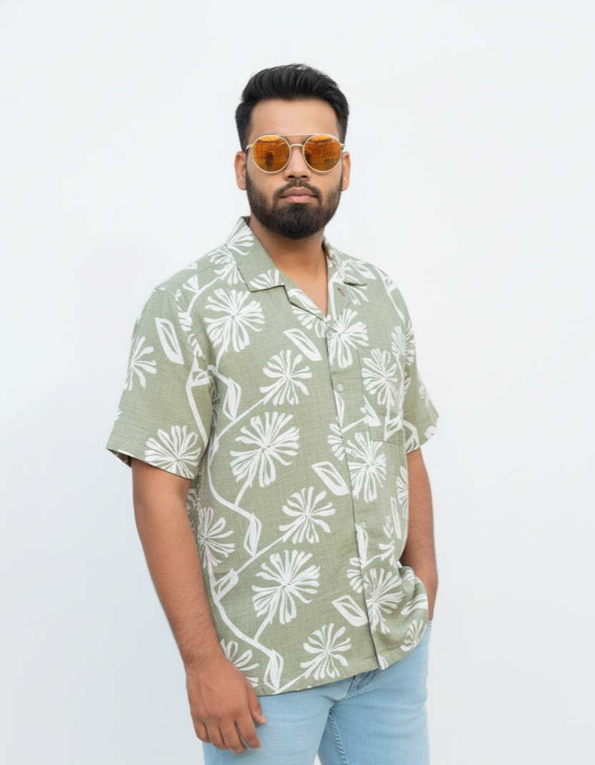 Short Sleeve Coral Reef Floral shirt